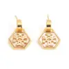 Wholesale Hypoallergenic Shell Stud Earrings For Women In Copper With KC Golden UV Plated Finish