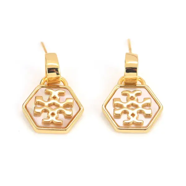Wholesale Hypoallergenic Shell Stud Earrings For Women In Copper With KC Golden UV Plated Finish