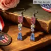 Wholesale Retro Multicolor Letter Print Acrylic Drop Earrings For Women With 304 Stainless Steel Ear Pins