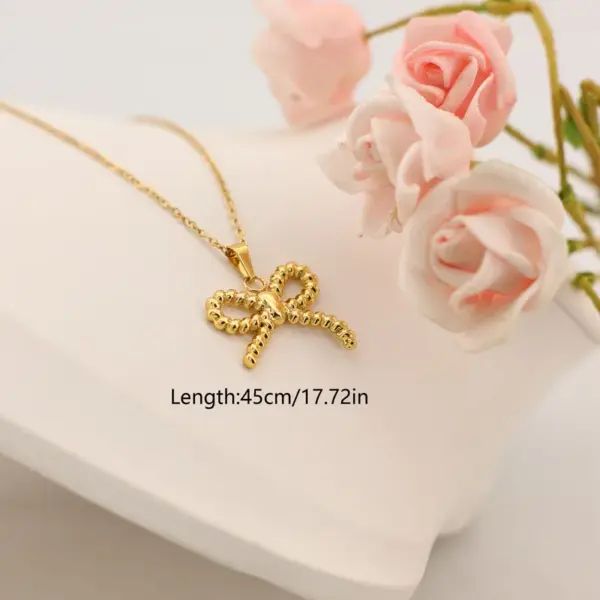 Wholesale Waterproof Non Tarnish Bow Tie Stud Earrings For Women In 18K Real Gold Plated 304 Stainless Steel With 0.03µm Water Plating