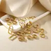 Wholesale Copper Geometric Electroplating Artificial Gemstones 18K Real Gold Plated Elegant Retro Lady Earrings