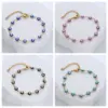 Wholesale 304 Stainless Steel Devil's Eye Simple Style Enamel Bracelets