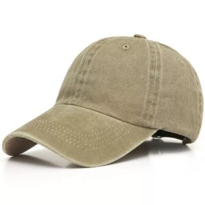 Khaki coated washed cotton