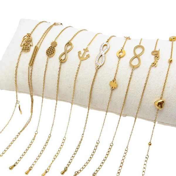 oly-1461923bdfe76538d22ec50a00005733 Wholesale Fashion all-match non-fading titanium steel bracelet women's 18K gold stainless steel love bracelet high sense