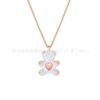 Wholesale Electroplated alloy necklace with crystal bear clavicle chain