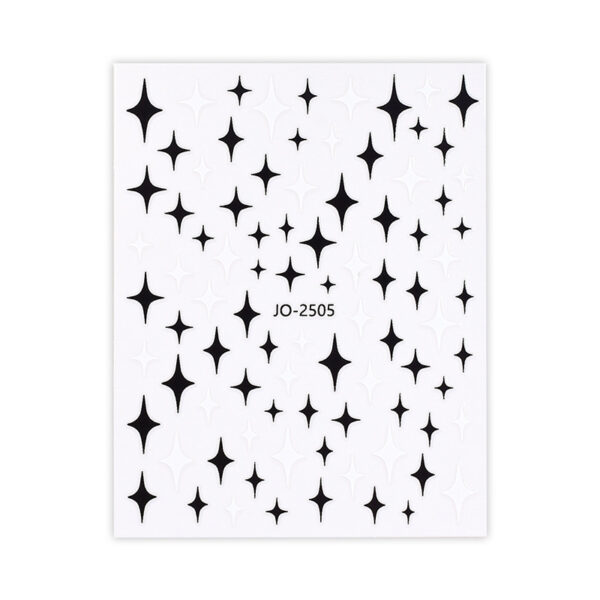 oly-147c62766e097e75b2d614a2146d789f Wholesale Internet Celebrous Nail Art Sticker Black and White Simple Bow Star Thin Ligament Back Glue Star Mans Nail Art Nail Sticker
