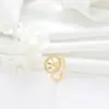 Wholesale Unisex Adjustable Butterfly Ring In Electroplated Copper With Shell Inlay