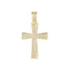 Wholesale Women’s Waterproof Non Tarnish Copper Cross Necklace With KC Golden Plated Electroplated Finish And Zircon Inlay