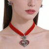 Wholesale Alloy Edelweiss Necklace Set - Luxury Heart-Shaped Clavicle Chain
