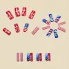 oly-14a9296028c43847f91103c3261bd9d5 Wholesale Moderate Length European Nail Stickers White Eagle Star Stripes Design Independence Day Theme Nail Stickers