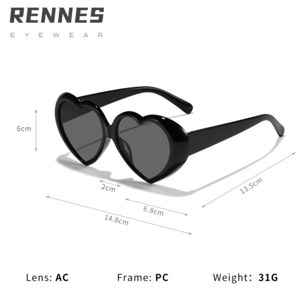 Wholesale  Valentine's Day large frame peach heart fashion sunglasse seaside vacation sun protection sunglasses