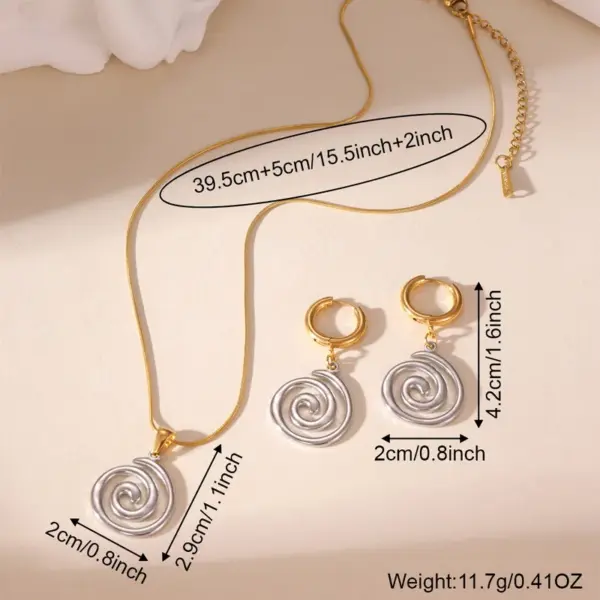 Wholesale Swirl Waterproof Non Tarnish Earrings For Women With 18K Real Gold Plated 304 Stainless Steel And PVD Coated Finish