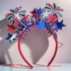 Wholesale 71st American Blue White Red Fireworks Headband Flag Party Decoration Headwear Unisex Rainbow