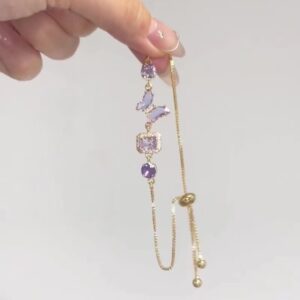 Purple butterfly bracelet