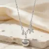 Wholesale Waterproof Cross Pendant Necklace For Women In 304 Stainless Steel With Zircon Inlay, 18K Gold Plated, 0.03µm Cable Chain