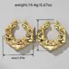 Wholesale Three-dimensional Geometric Earrings For Women In Copper With KC Golden Plated Water Plating And 0.03µm Thickness
