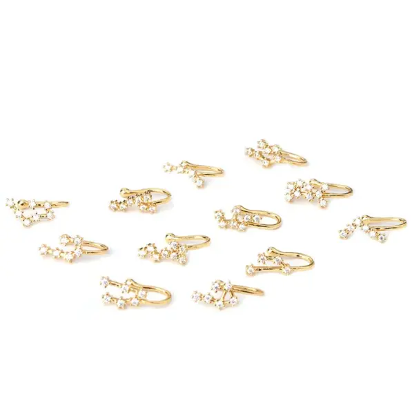 Wholesale Nose Rings & Studs Fashion Constellation Copper Plating Nose Pin