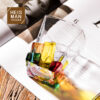 Wholesale -style Contrasting Color Whisky Glass Hand-painted Color Glass Creative Painted Water Glass Bar Spirits Glass Foreign Wine Glass
