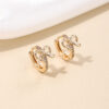 Wholesale trend summer flash diamond bow summer cherry earrings all-match daily commuter ladies earrings
