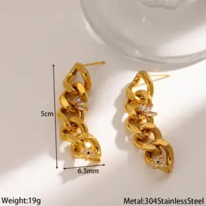 Gold Marquise Diamond Earrings