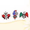 oly-151a67b1d9170ca2946459c816509f1e Wholesale Mexican Flag Cartoon Pinback Badge In Alloy With Stamping Craft, Multicolor Pin