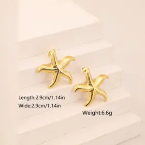 Starfish stud earrings
