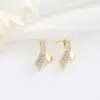 Wholesale Bow Tie Stud Earrings In Copper With Zircon Inlay Featuring 925 Sterling Silver Ear Pins, New Style, Perfect For New Year