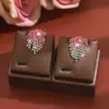 Wholesale Exaggerated Drop Shaped Water Diamond Earrings New Fashion Purple Red Women Luxury Sensation Elegant Lady Style Full Of Sparkle