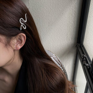 Wholesale New European and American cross-border personality snake-shaped hairpin female cold retro frog clip alloy one-word clip bangs clip