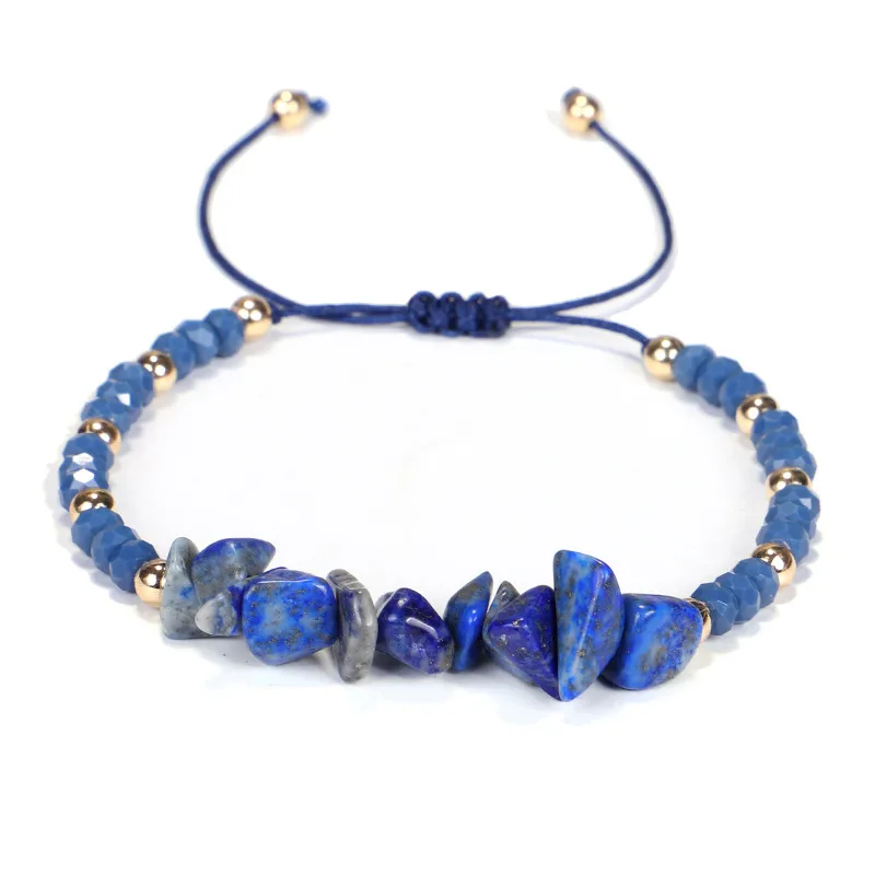 Wholesale Fashion Irregular Colorful Solid Color Natural Stone Seed Bead Handmade Bracelets In Bulk