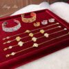 Wholesale Copper vintage lace skirt trim bracelet ring necklace flower lace bracelet necklace