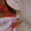 oly-154f74d5bde3a256a54bb6ef877741b4 Wholesale Exquisite Light Luxury Design brown Wheat Ear Drops Ear Atmospheric Fashion Elegant Trend Earrings