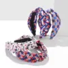 oly-15535a5f053687050716208490bc545f Wholesale Wide Headband With Flag Knot Design, Football Festival Headband For Women, Available In Black, White, Green, Red