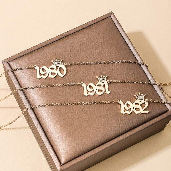Wholesale 1 Popular Metal Crown Year Women Necklace Birthday Jewelry Personality Suitable for Party Wear