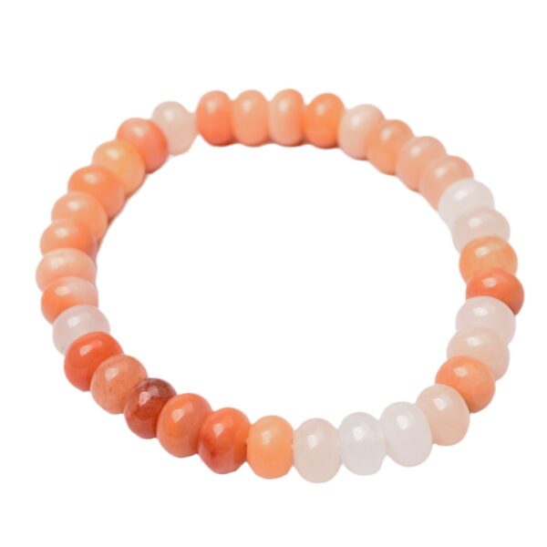 Wholesale jewelry 6mm natural stone abacus beads bracelet women fashion jade crystal agate single ring bracelet