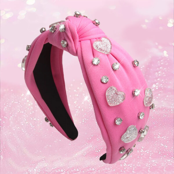 Wholesale Headband for Women, Pearl Knotted Fabric Love Accessories, Valentine's Day Holiday Headband, Hair Accessories