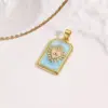 Wholesale Handmade Moon Pendant Necklace With Golden Plated Copper And Water Plating, Featuring Ball Chain In Sibling Suit Style