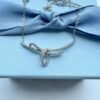 Wholesale  Where Ribbon Knot Clavicle Chain Women's Bow Necklace Light Luxury High-end