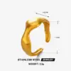 Wholesale Ion Plating (IP) 18K Gold Plated Irregular 304 Stainless Steel Elegant Simple Style Waterproof Non Tarnish Open Rings