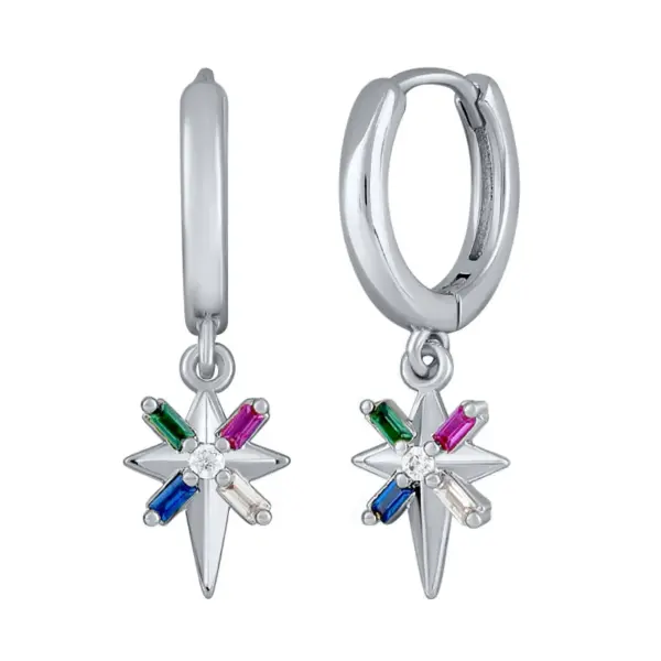 Wholesale 1 Pair Ethnic Style Color Block Copper Inlay Zircon Drop Earrings