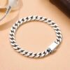 Wholesale Retro Simple Punk Bare Bracelet Men's Braided Cuban Bolt Style Couple Tank Horsewhip Chain Women