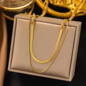 [Xlh489] Double-Layer Snake Chain / Gold