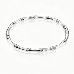 Bamboo steel color egg-shaped bracelet