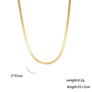 Gold / 2mm Wide / 55 5cm Long