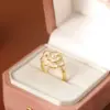 Wholesale French Gentle Tea Rose Ring Women's High-End Sensation Small Audience Design Luxury Fragrance Style Open Fairy Ring