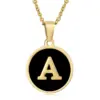 Wholesale Fashion Round Letter Stainless Steel Plating Necklace