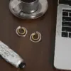 Wholesale Geometric Stud Earrings For Women, Waterproof Non Tarnish 304 Stainless Steel With 18K Real Gold PVD Coated Plating 0.01µm Thickness