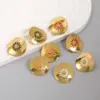 Wholesale Daisy Shape Stainless Steel Earrings Gold Plated 18K Round Sliced Country Flower Stud Earrings For Women