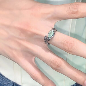 Wholesale 2025 New Niche Ins Cold Style French Asymmetrical Zircon Open Snake Ring Couple Ring Female