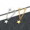 oly-15d5c0e762a22eb8564be7a85c819360 Wholesale best selling five-pointed star earrings simple fashion titanium steel tassel long pendant earrings earrings